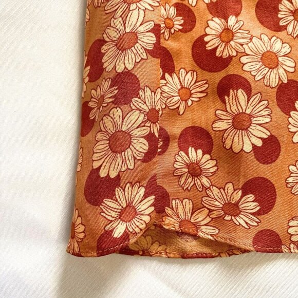 NWOT SANDRO PASCALINE DAISY POLKA DOTS FLARED MIDI SKIRT IN PINK - M (SANDRO 2) - Picture 8 of 10